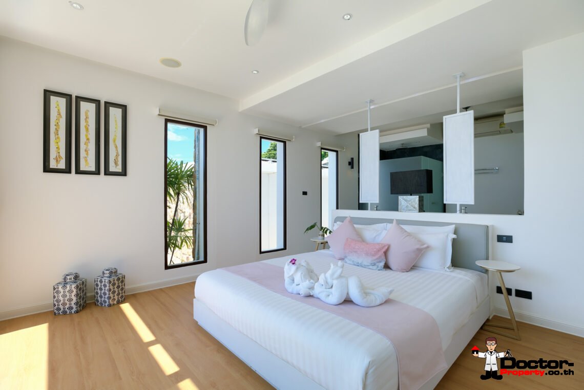 Luxury 5 Bedroom Pool Villa with Stunning Sea View in Choeng Mon, Koh Samui – For Sale